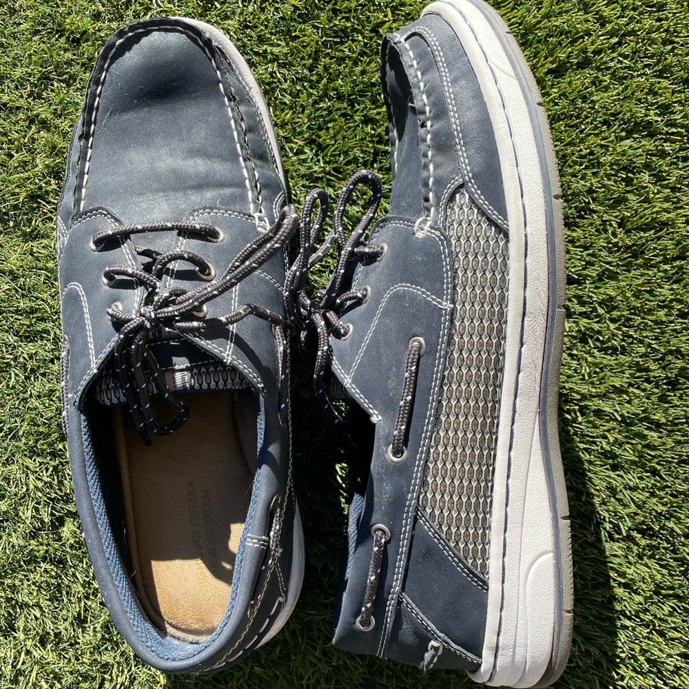 Highland Creek Men's Navy Casual Boat Shoes